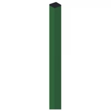 Прямоугольный столб для забора 60х40 мм., стойка опорная для ограждения с заглушкой, 2500 мм.