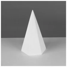 Мастерская Экорше Геометрическая фигура пирамида шестигранная, 20 см (гипсовая)