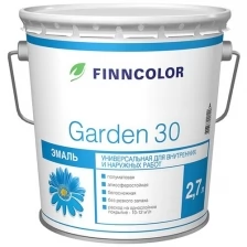 Finncolor Garden 30 эмаль алкидная полуматовая (под колеровку, база C, 0,9 л)
