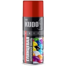 Краска универсальная KUDO "Extra Gloss Finish", акриловая, белая, RAL 9003, высокоглянцевая, аэрозоль, 520 мл, упаковка 12 шт.