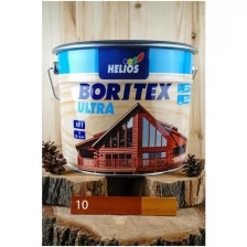 Boritex Ultra декоративное лазурное покрытие (№10 каштан, 10 л)