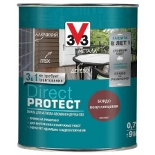 Эмаль Direct Protect V33 коричневая, 0.75л