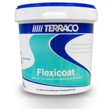 TERRACO FLEXICOAT покрытие гидроизоляционное, акриловое для сан узлов и кровли, белое (4кг)