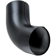 Колено трубы металлическое водосточной системы RAIN SYSTEM, цвет черный. 1 штука в комплекте